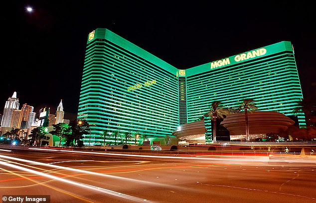 Hornbuckle said 36,000 hotel rooms were left in the dark after the cyber attack last month that affected properties, including at the company's flagship MGM Grand in Las Vegas (pictured)