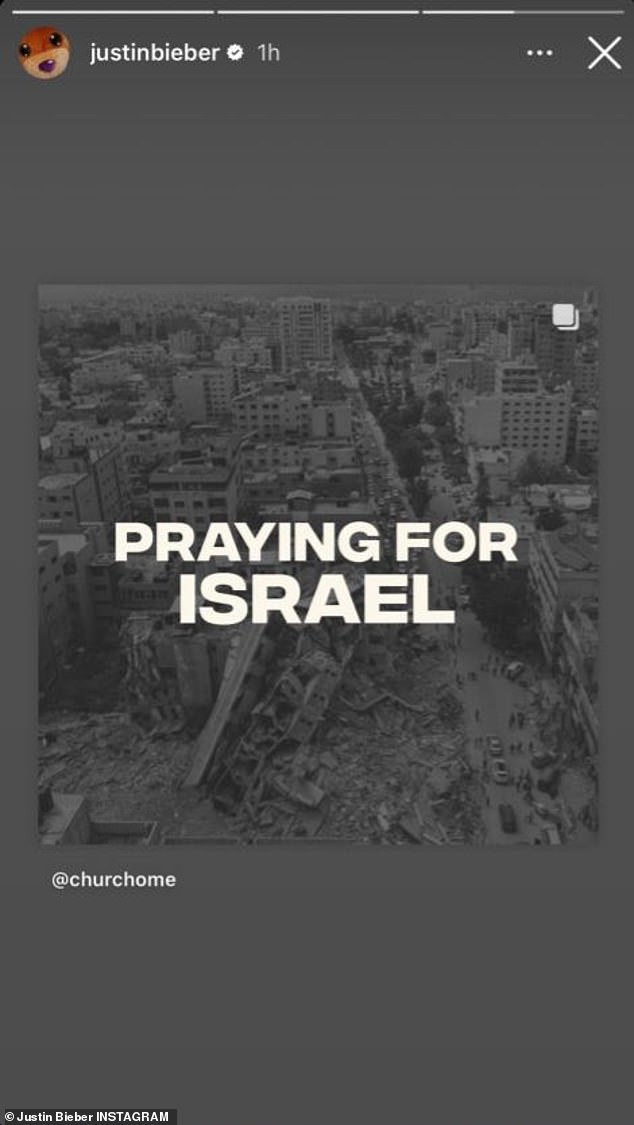 Backlash: Bieber slammed on X, formerly Twitter, for sharing post supporting Israel - featuring image of Gaza