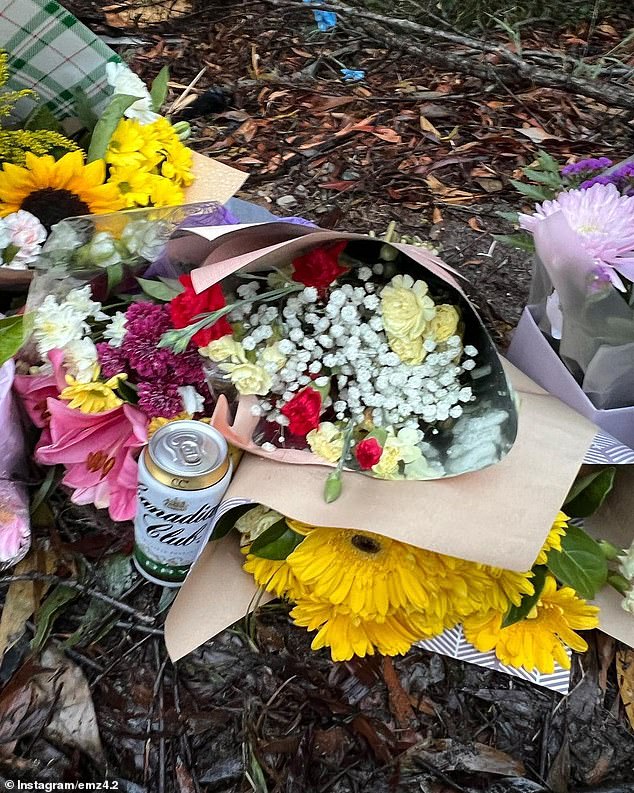 Cohn's death last November prompted an outpouring of tributes.  In the photo are the flowers left by friends at the accident site