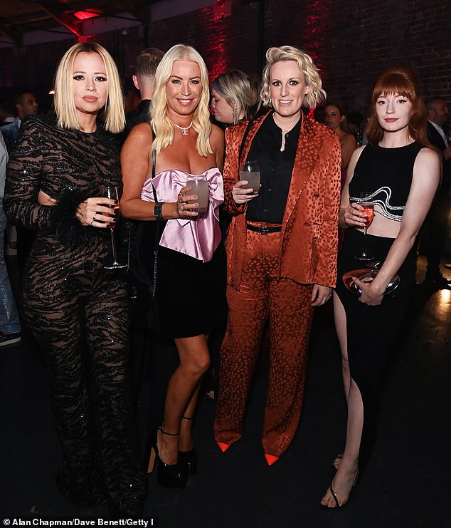 Girl group: Denise was also photographed with Kimberley Walsh, Steph McGovern and Nicola Roberts