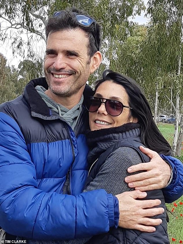 Yonat Or and her husband Dror cuddle in front of the camera.  Mr Besorai said: 'It's perverse to say but I hope my sister and her family are in the hands of Hamas rather than dead'