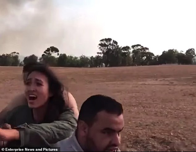 The student was last seen in shocking footage begging for her life, as the video showed her sitting on the back of a Hamas motorbike, her arms outstretched towards her helpless boyfriend.