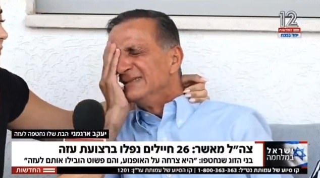 Noa's father Yaacov gave an interview to Israeli television on Sunday after the attack and wept uncontrollably as he spoke about his daughter.