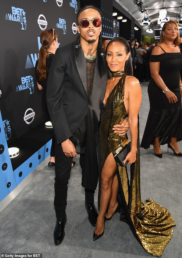 Jada admitted to having a relationship with singer August Alsina in 2020 during a conversation on Red Table.  Both photographed in 2017