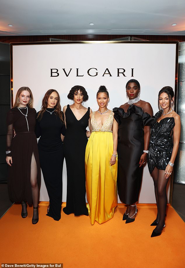 Party: Hannah Dodd, Rose, Natalie, Gugu, Lashana and Michelle smiled for a photo at the event