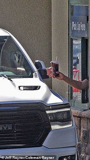 The actor ordered a large Pepsi to go with his meal