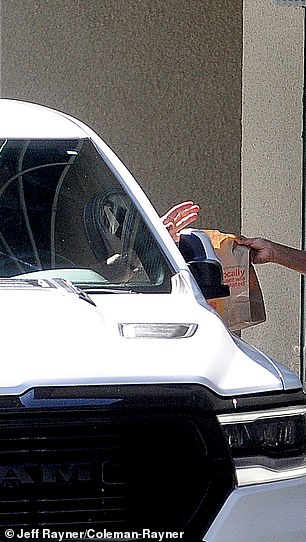 Tom Selleck at a McDonald's drive-thru