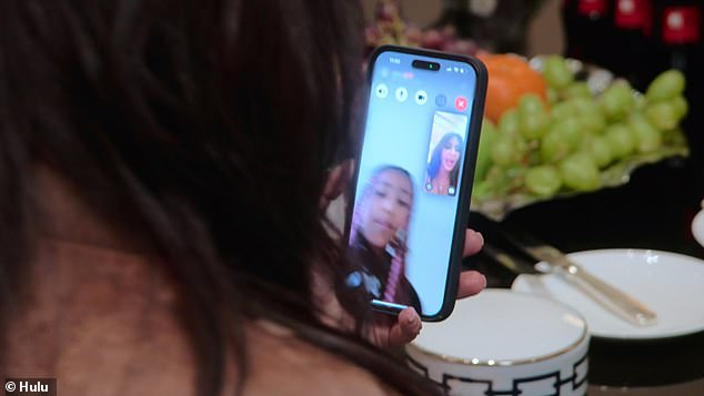 North: 'Hey, how's the hot chocolate stand?'  Kim asked her in a Facetime call