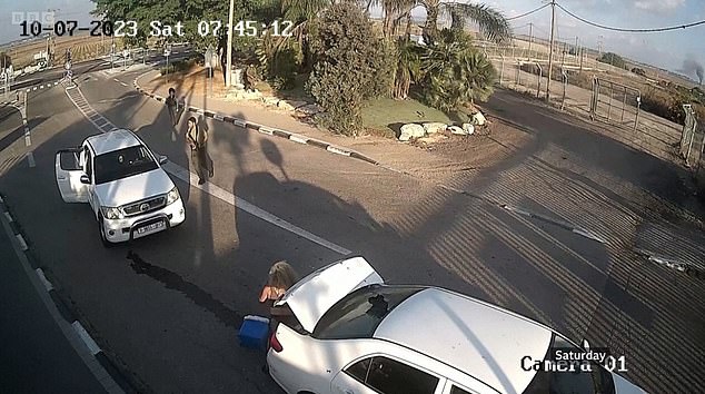 Three IDF soldiers ran to secure the area and help the two women