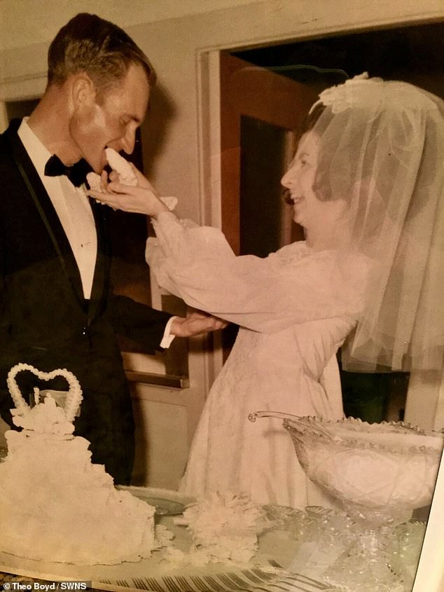 The horrific accident happened just six months before their 50th wedding anniversary (pictured on their wedding day)