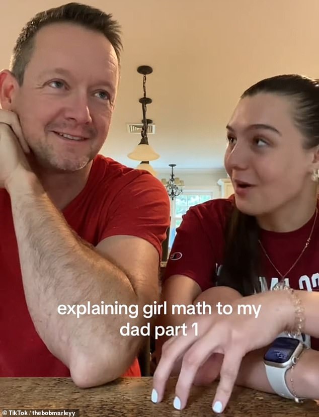 Marley Brown, 18, shared the concept of 'girl math' with her increasingly frustrated father.