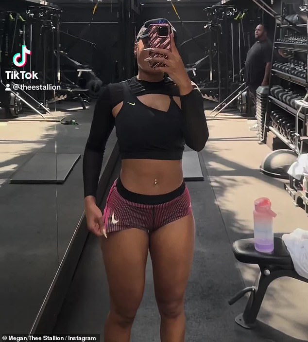 Curvy cutie: The hard-working musician also hits the gym frequently, sharing the results of her workouts on Instagram to her 31.4 million followers