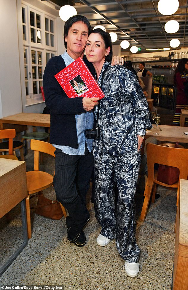 Rock: The Smiths star Jonny Marr (left) also turned up to support his pal