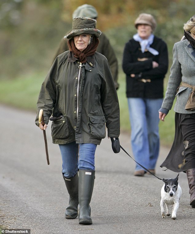 Camilla in jeans is a rare sight, but she was dressed appropriately for a pheasant shooting party at Sandringham House in November 2006