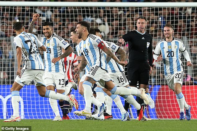 Nicolas Otamendi scored the decisive goal in Buenos Aires to put Argentina at the top of the group.