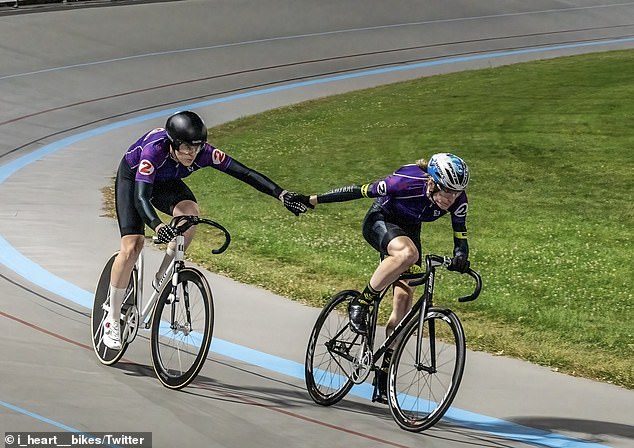 Williamson and Johnson (pictured riding together) have had considerable success competing in women's categories