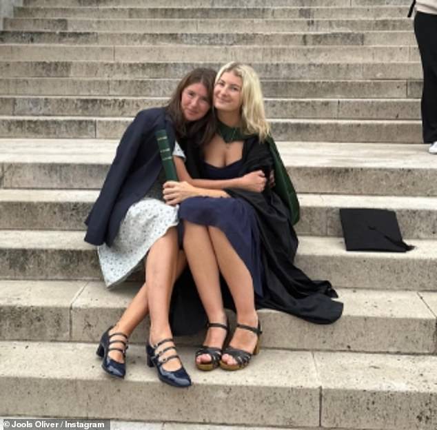 Flying the nest: It comes after Poppy graduated from the University of Leeds in July with a BA in English and Creative Writing