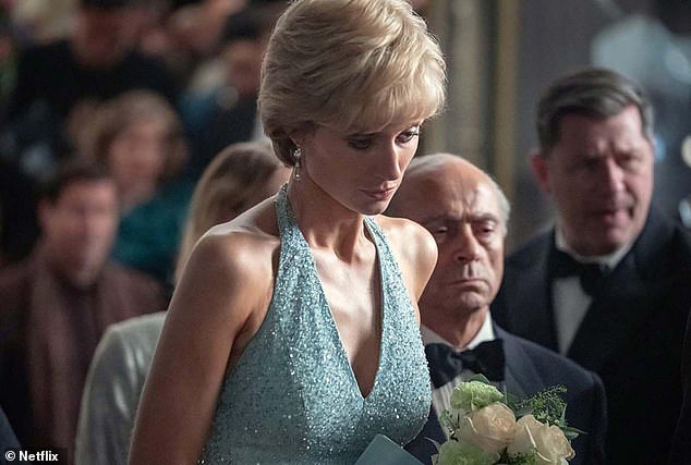 Elizabeth Debicki plays Princess Diana in The Crown and is pictured in the show's fifth series