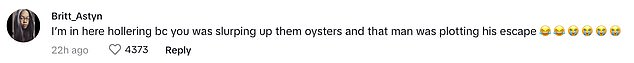 1697201763 306 Disbelief as woman who slurped 48 oysters on first date