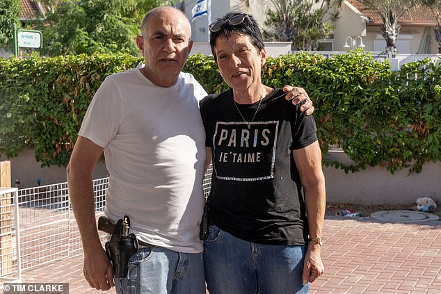 Beverly Jamil and Reuven.  Beverly says she and Steve Malnick walk around with automatic pistols strapped to their belts and barricade their homes at night.