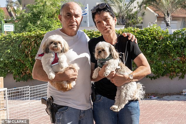 Beverly Jamil and Reuven with their pets