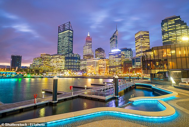 Perth was in eighth place with $369,048 needed for retirement (pictured is the Swan River at night)