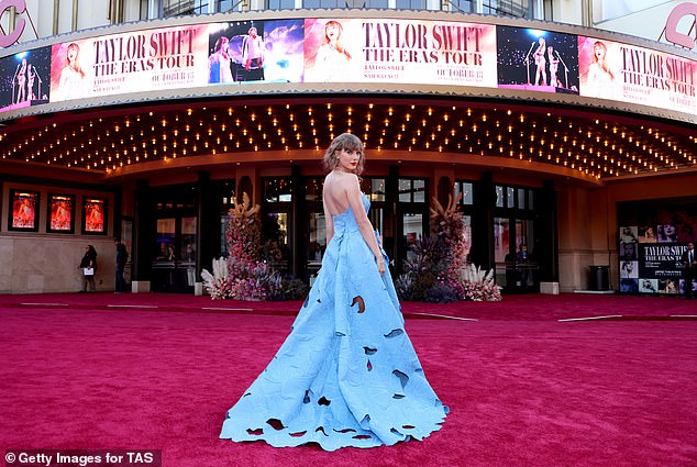 All eyes were on Taylor as she arrived at the Grove for the Eras Tour concert movie premiere on Wednesday