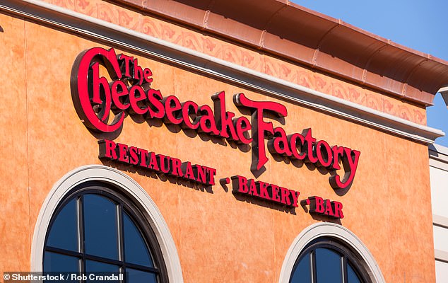 Her date revealed that he had made a reservation elsewhere, but that an unforeseen delay meant they missed it — so The Cheesecake Factory was the backup option (stock photo)