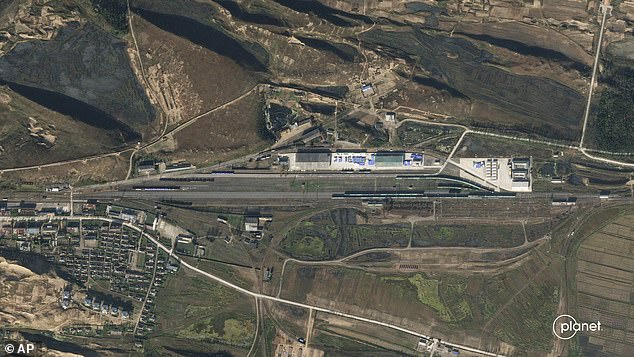 A satellite photo shows increased activity at the Tumangang rail facility in North Korea