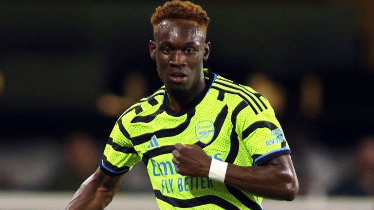 WASHINGTON, DC - JULY 19: Arsenal forward Folarin Balogun (26) in action during the 2023 MLS All-Star Game between the MLS All-Stars and Arsenal on July 19, 2023, at Audi Field in Washington, DC.  (Photo by Daniel Kucin Jr./Icon Sportswire) (Icon Sportswire via AP Images)