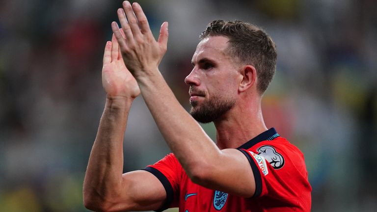 Jordan Henderson played his first match against England since moving to Saudi Arabia