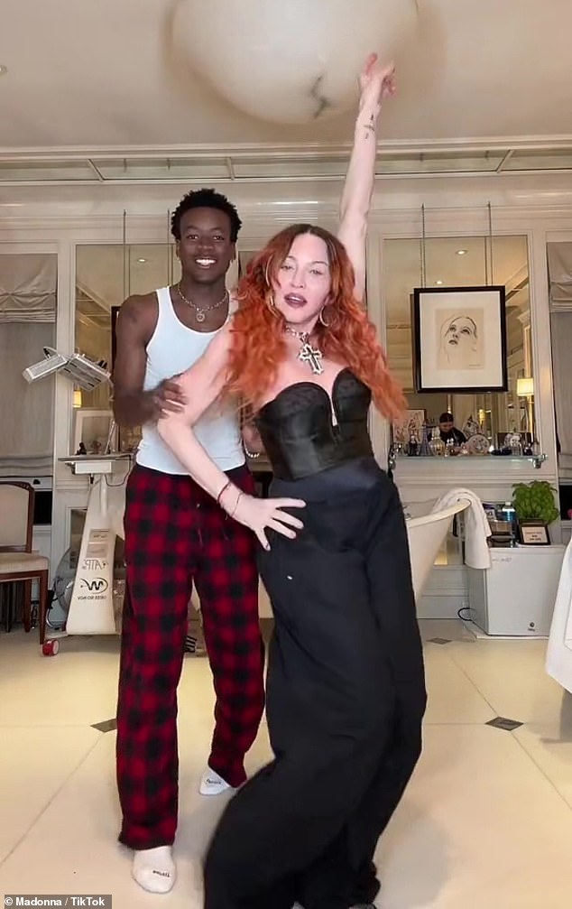 In June, Madonna posted a TikTok of herself dancing with her son David Banda