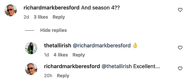 Another season!  Lisa also confirmed that Clarkson's Farm will return for a fourth season