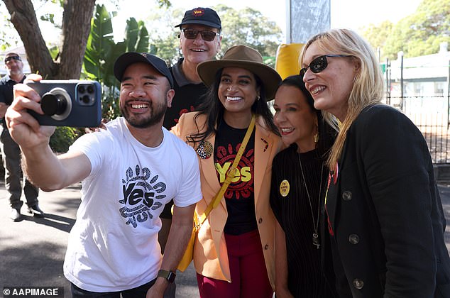 Federal Minister for Indigenous Australians Linda Burney pictured at the polling station at Carlton South Public School, Sydney