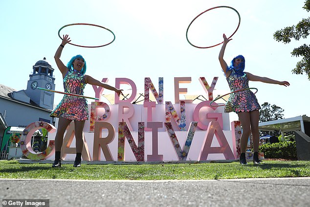 Performers perform ahead of TAB Everest Day at Royal Randwick Racecourse