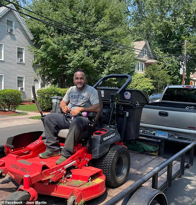 Martin, who runs his own landscaping business, said the pair approached him claiming they were making too much noise.