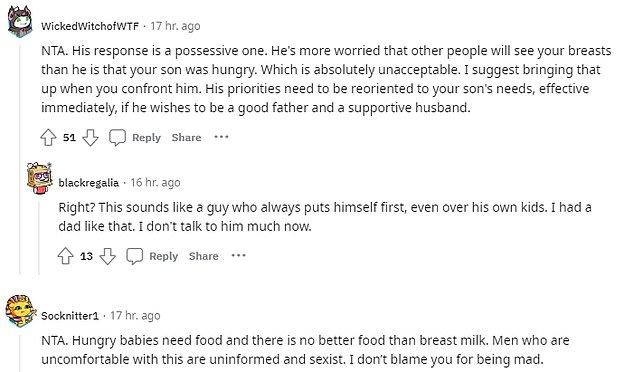 But despite her concerns, people on the web flooded the comments section defending the new mom, sharing that she should feed whenever she wants