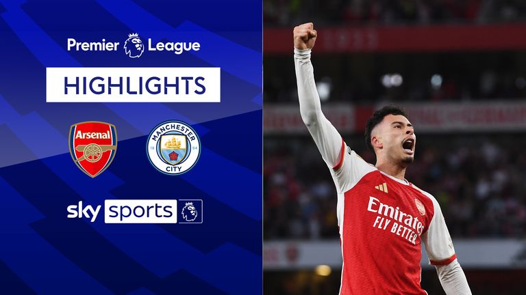 Highlights of Arsenal vs Manchester City in the Premier League.