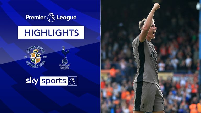 Highlights from Luton vs Tottenham in the Premier League.