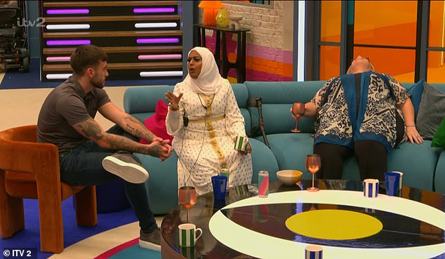 Clash: Kerry and Farida have not been able to see eye to eye since entering the house as they clashed over Farida's work as an online make-up artist