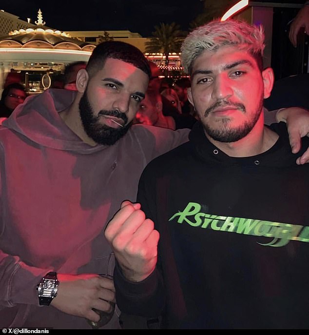 Dillon Danis called the rapper 'disrespectful' and posted this picture of the couple