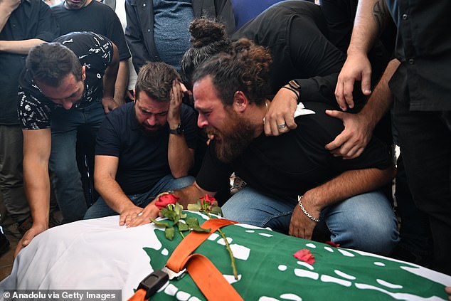 Dozens of journalists and Lebanese politicians attended his funeral in the southern Lebanese town of Khiam today