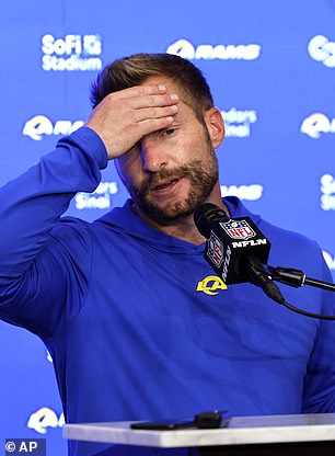 McVay spoke about the pregnancy and impending birth during his press conference on Friday