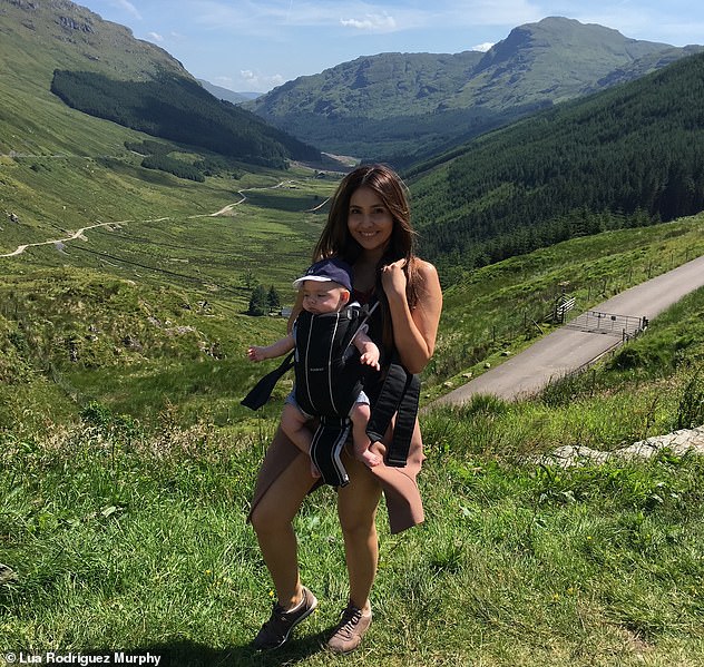 Mum-of-three Lua at the scenic 'Rest and Be Thankful' lookout in Arrochar in the Scottish Highlands