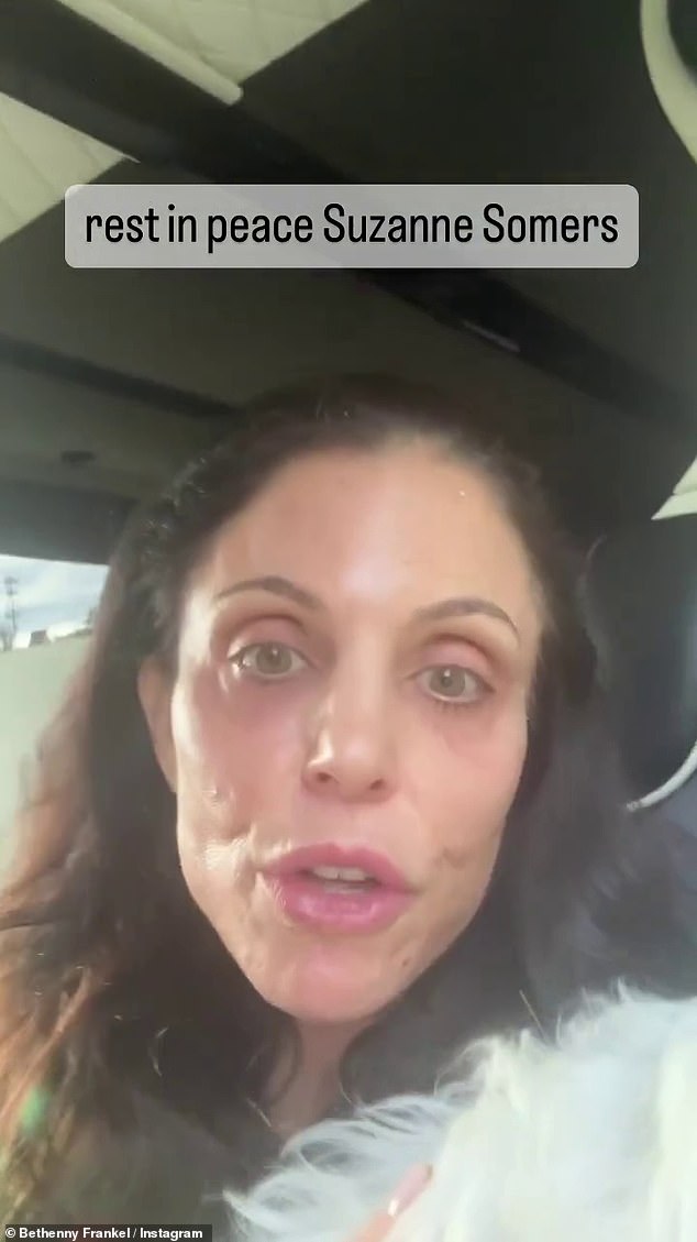 Big fan: Bethenny Frankel took the time to list some of Suzanne's accomplishments and attributes in a video clip