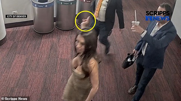 Boebert is seen on surveillance footage giving the finger after being kicked out at a Denver theater on Sept. 10