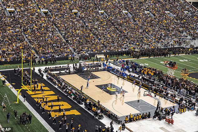 55,646 fans showed up to watch 'Crossover at Kinnick' at Iowa Football Stadium