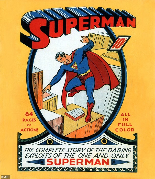 The cover of the earliest Superman comic is seen above.  It is dated 1939 and sold at auction in 1999 for over £30,000
