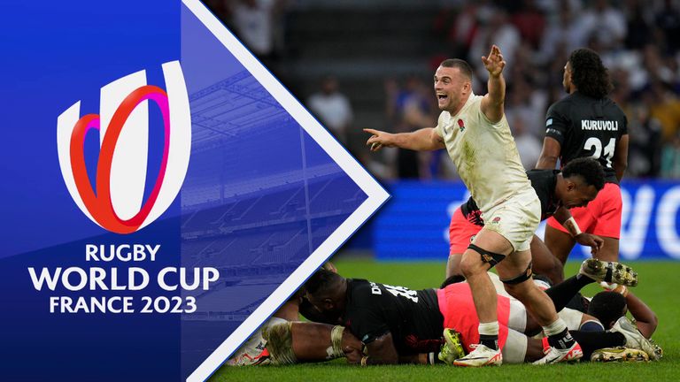 Action from Sunday's 2023 Rugby World Cup quarter-finals as South Africa defeated France in a powerhouse match after England beat Fiji in a thriller.