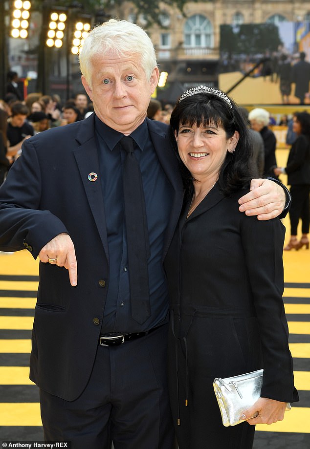 Lovebirds: Filmmaker Richard was also at the event and was pictured wearing a gold band on his wedding finger, which onlookers said made him 'keep fiddling with it' (pictured in 2019)